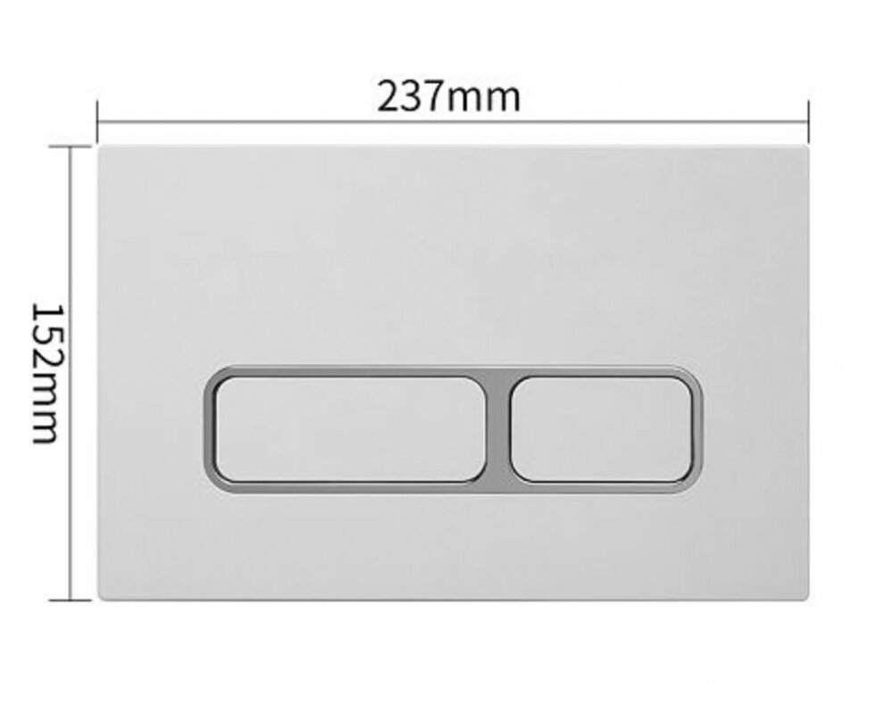 Изображение товара Клавиша смыва SinteSi белая, SIN-FB-XSW-501, двухрежимная пневматическая