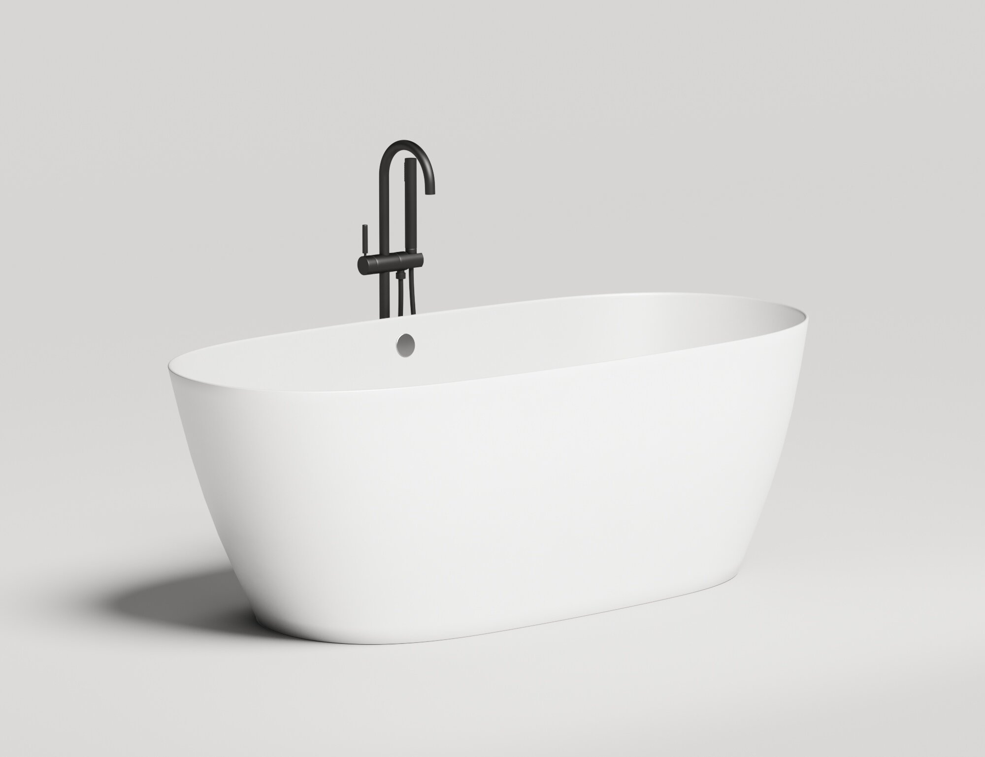 Изображение товара Ванна Salini Sofia Light 165 х 75 см, из искусственного камня S-Sense, белый глянцевый, внешний перелив, 103711G