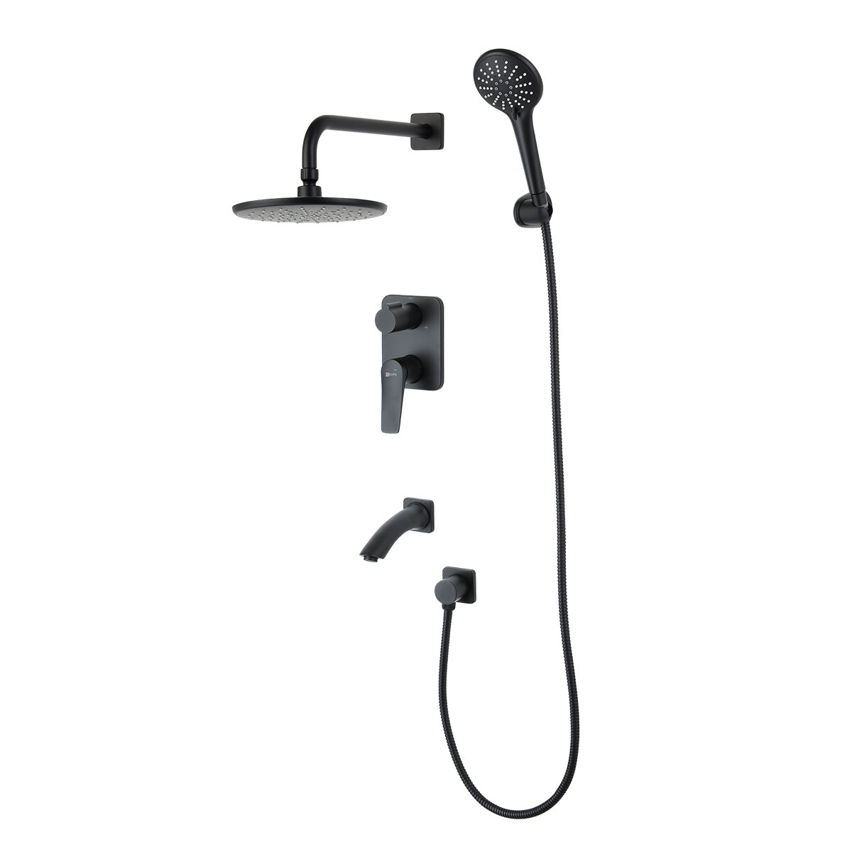 Изображение товара Душевая система Lemark Bronx LM3722BL черная, однорычажная, с тропическим дождем, 3 режима
