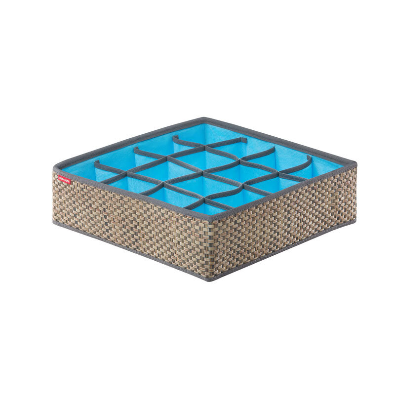 Изображение товара Органайзер Casy Home для носков и чулок размеры 35x35x10 см небесный ротанг