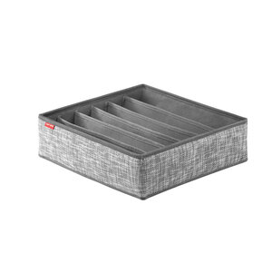 Изображение товара Органайзер Casy Home для бюстгальтеров 6 ячеек серебряная рогожка