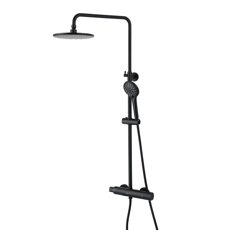 Изображение товара Душевая система Lemark Bronx LM3770BL термостатическая черная