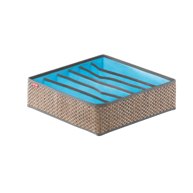 Изображение товара Органайзер для хранения бюстгальтеров Casy Home 35x35x10 см небесный ротанг