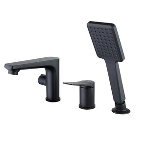 Изображение товара Смеситель Lemark Bronx LM3745BL, на борт ванны, черный