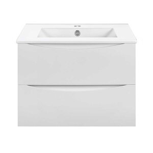 Изображение товара Тумба под раковину Vincea Mia Slim 70 см, подвесная, белый глянцевый, VMC-2MC700S1GW