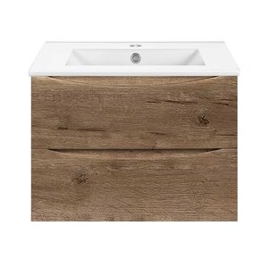 Изображение товара Тумба под раковину Vincea Mia Slim 70 см, подвесная, дуб винтаж, VMC-2MC700S1VO