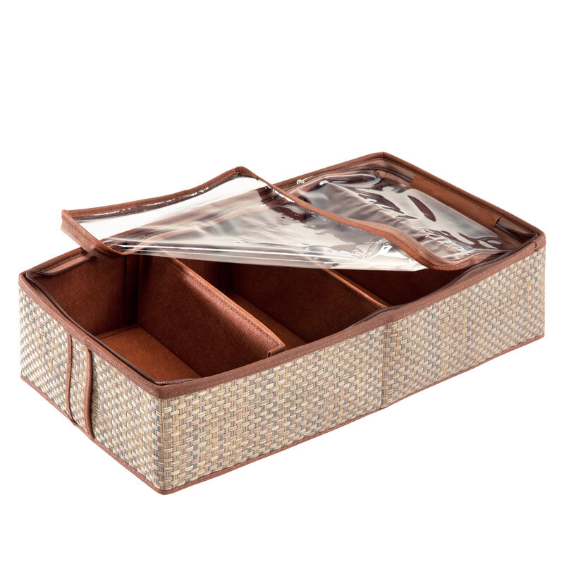 Изображение товара Органайзер Casy Home для хранения обуви 56x28x12 см песочный ротанг