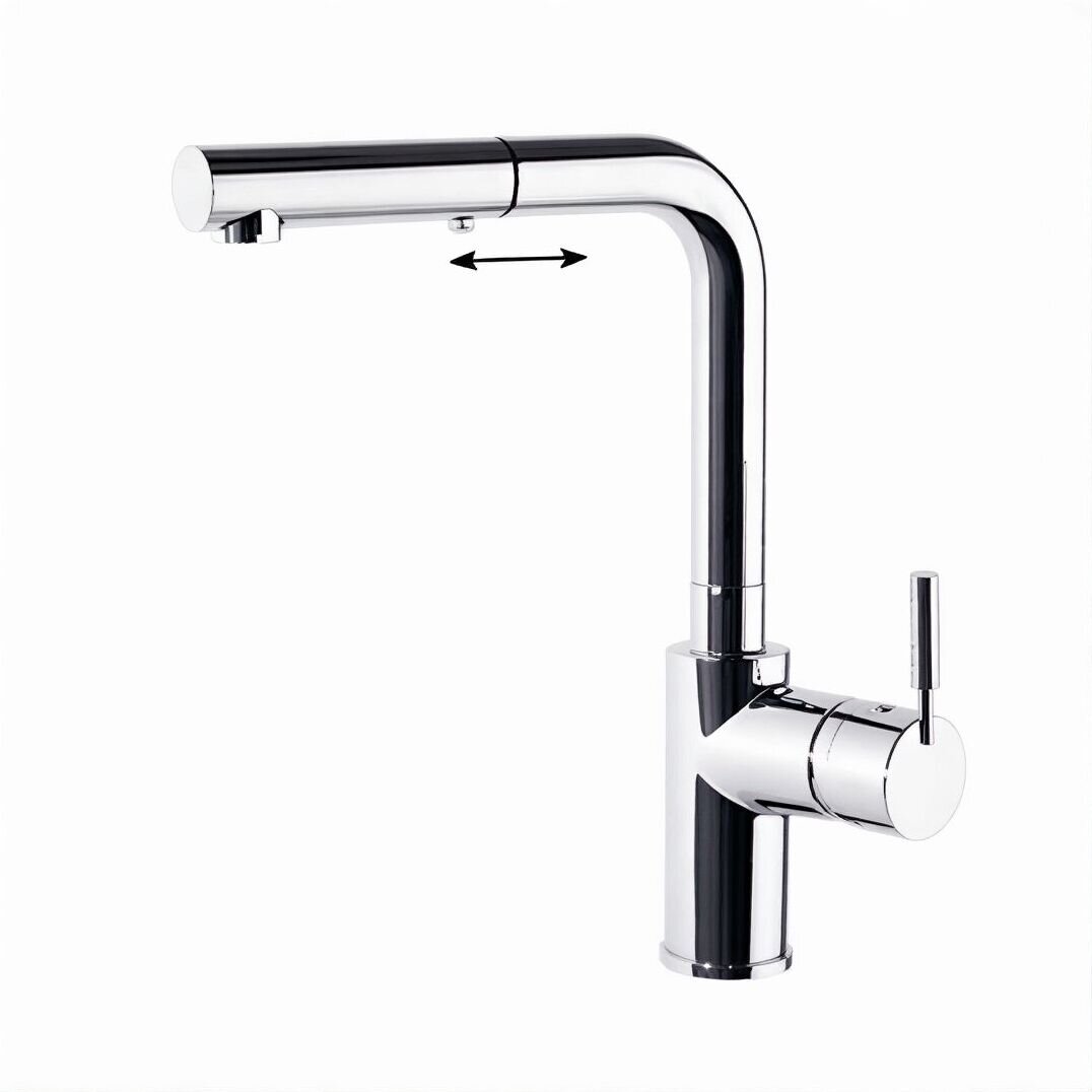 Изображение товара Смеситель Ramonsoler Atica 751901H1 для кухни, с выдвижной лейкой, цвет хром Изображение товара Смеситель Ramonsoler Atica 751901H1 для кухни, с выдвижной лейкой, цвет хром
