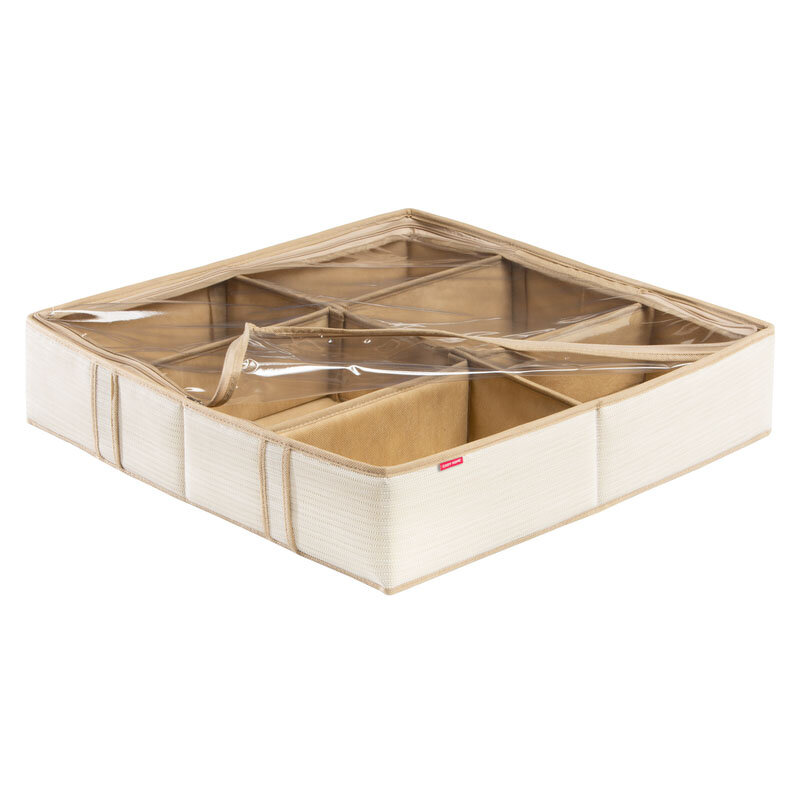 Изображение товара Органайзер Casy Home для обуви 6 ячеек молочный лен 56x56x12 см
