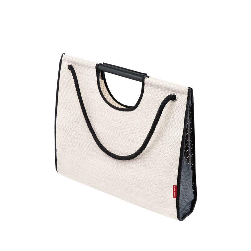 Изображение товара Сумка-шоппер Casy Home Small из текстиля с деревянной и кожаной отделкой