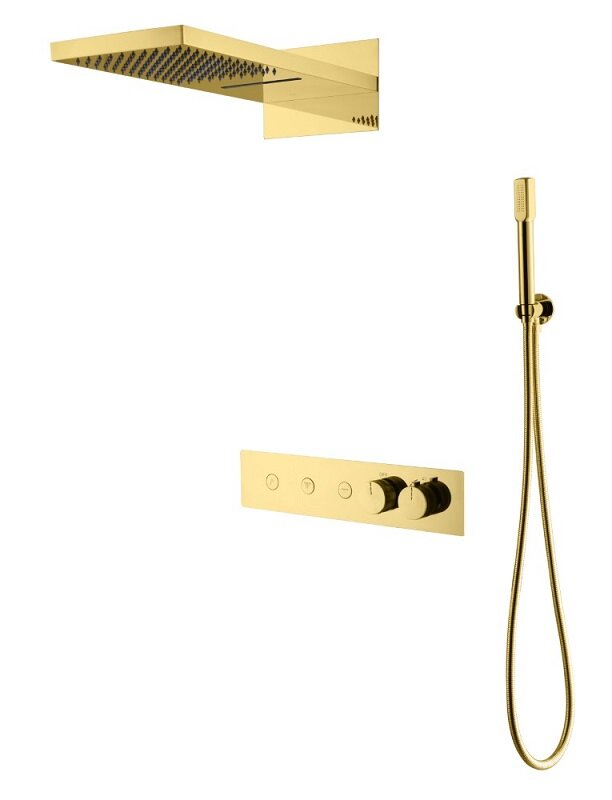 Изображение товара Душевая система Boheme Fusion 131-G термостатическая 3 потребителя золото