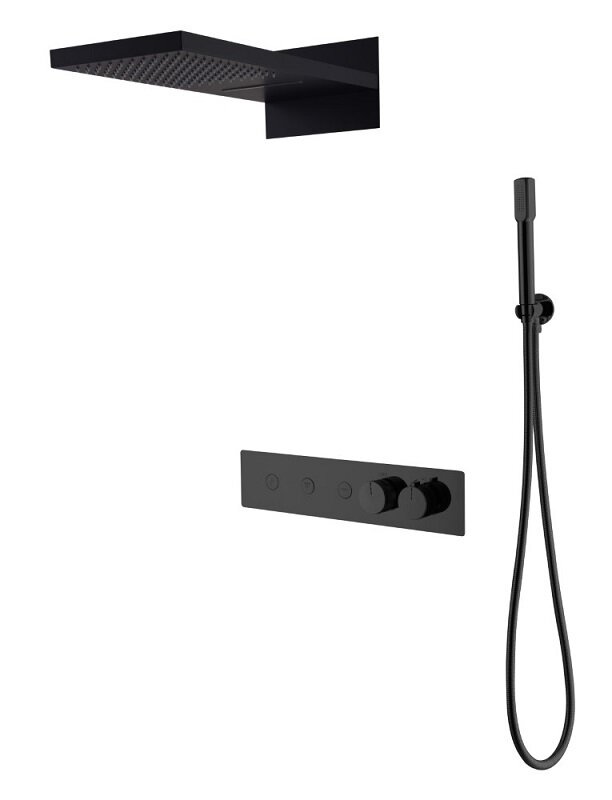 Изображение товара Душевая система Boheme Fusion 131-B, термостатическая, на 3 потребителя, черный