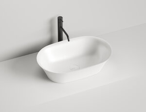 Изображение товара Раковина накладная Salini Mona 110821M, 60 х 39 х 16,5 см, из искусственного камня S-Stone, белый матовый
