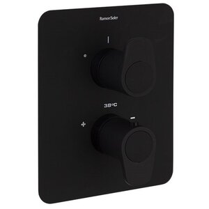 Изображение товара Смеситель Ramonsoler Alexia 368712SNM душа, термостатический, на 2 потребителя, цвет черный матовый