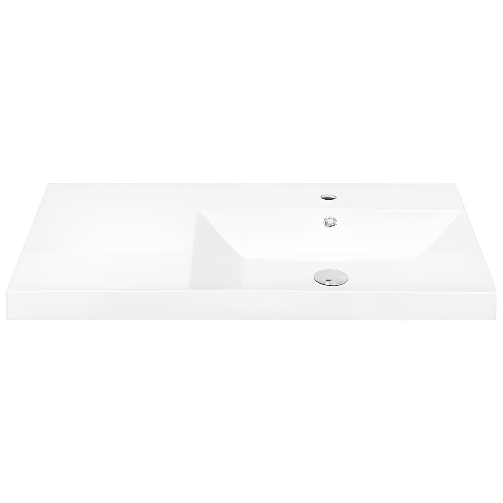 Изображение товара Раковина La Fenice Cubo CU.NN.90R 90 см белая угловая встраиваемая