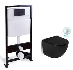 Изображение товара Инсталляция SantiLine с унитазом SL-5018MB и сиденьем микролифт