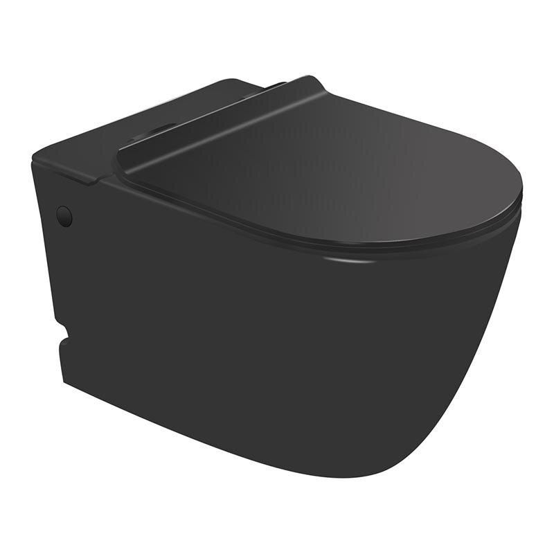 Изображение товара Подвесной унитаз SantiLine SL-5031MB импульсный смыв черный матовый