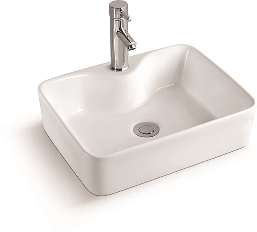 Изображение товара Раковина SantiLine накладная, 48 х 37 см, белая, SL-1011