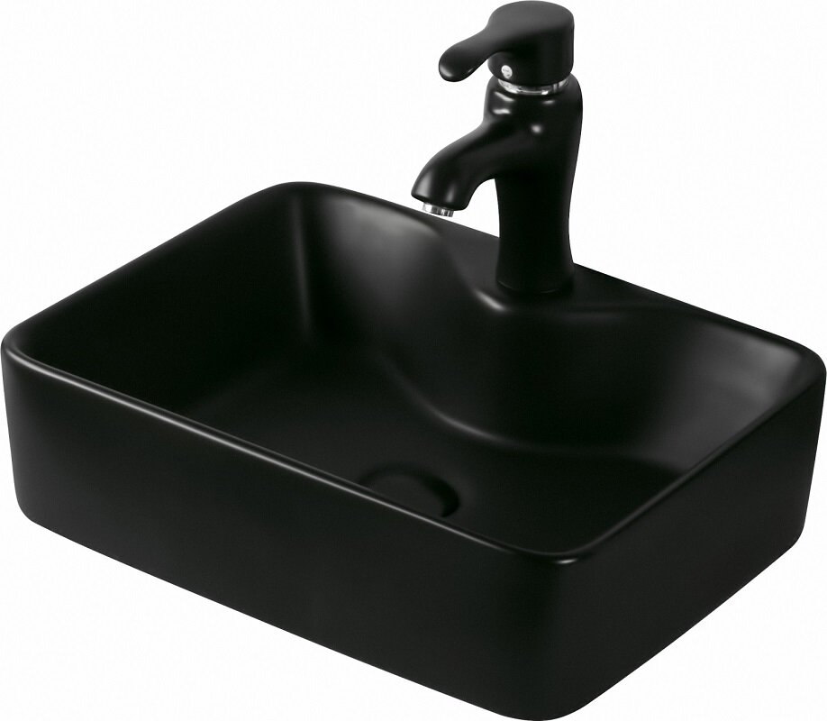 Изображение товара Раkovина SantiLine накладная черный матовый 48х37 см SL-1011МВ