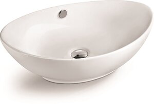 Изображение товара Раковина SantiLine накладная 58х37,5 см фаянс белая модель SL-1021