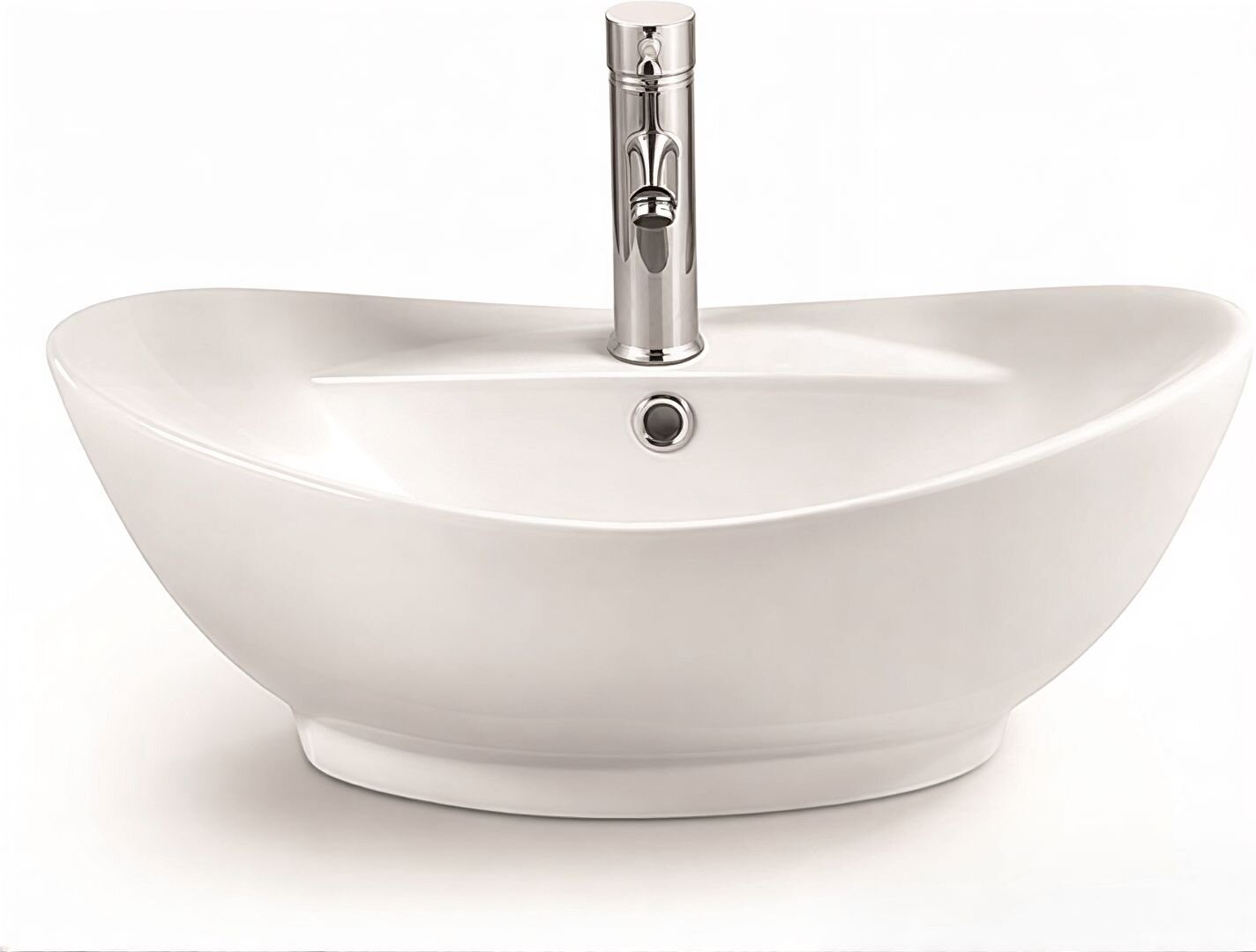 Изображение товара Раковина SantiLine SL-1022 накладная белая 59 х 39 см