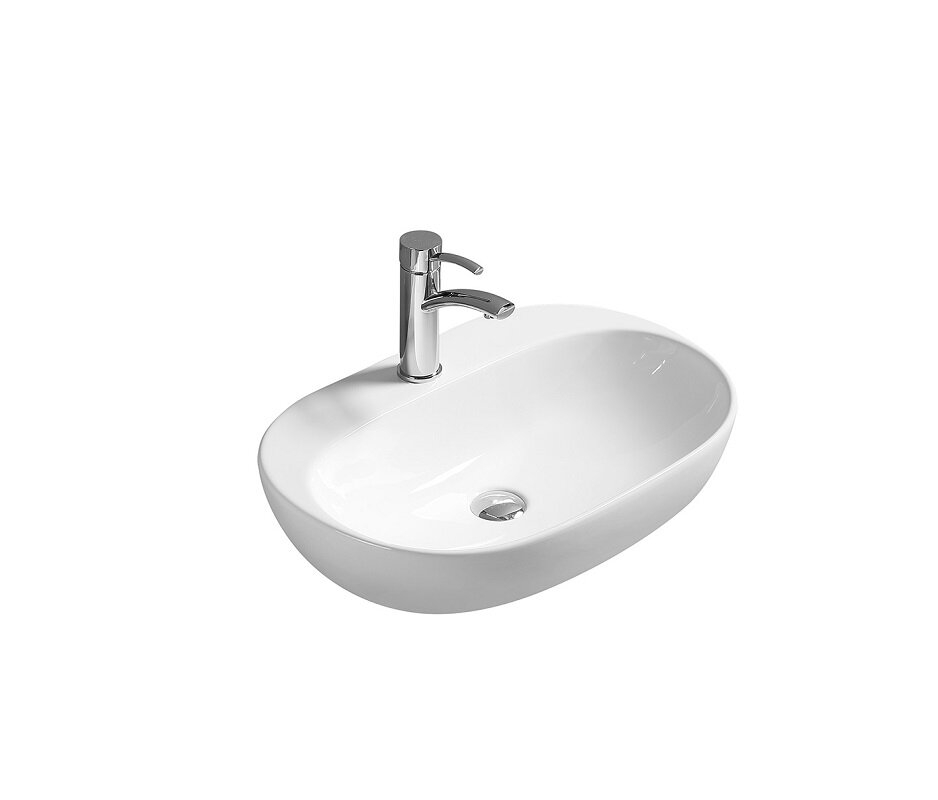 Изображение товара Накладная раковина SantiLine SL-1024 белая 53 х 41 см