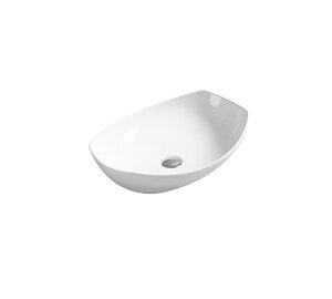 Изображение товара Керамическая накладная раковина SantiLine 56 х 39,5 см, белая SL-1027