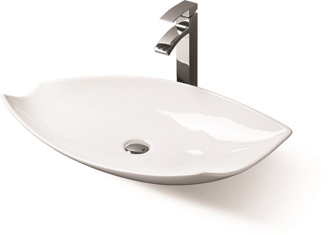 Изображение товара Раковина SantiLine накладная 74х38 см белая без перелива для ванной комнаты