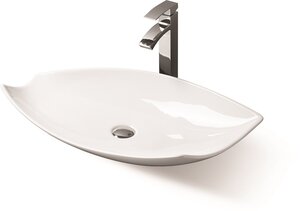 Изображение товара Раковина SantiLine накладная 74х38 см белая без перелива для ванной комнаты