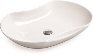 Изображение товара Раковина SantiLine SL-1030 накладная 66х41.5 см белая фаянс современный дизайн