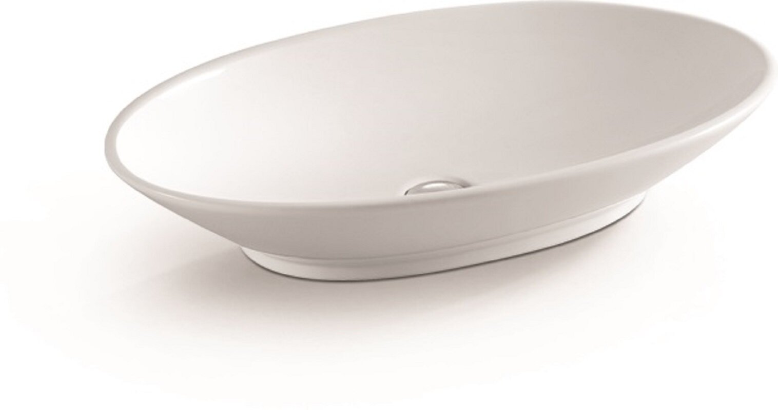 Изображение товара Раковина SantiLine SL-1031 накладная белая овальная 69,5x41,5 см