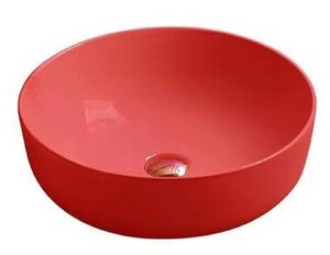 Изображение товара Раковина SantiLine, накладная, 41,5 х 41,5 см, цвет красный матовый, SL-1054MR