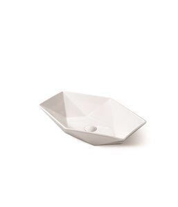 Изображение товара Раковина SantiLine накладная 63,5 х 41 см белая шестиугольная модель SL-1059