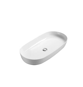 Изображение товара Раковина SantiLine накладная овальная 81,5x41,5 см белая SL-1079