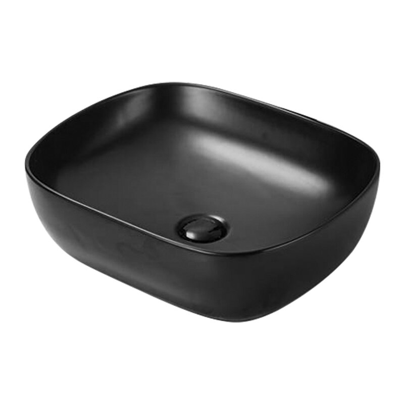 Изображение товара Раковина SantiLine из фаянса 48,5х39,5 см черный матовый SL-1105MB