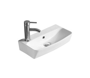 Изображение товара Раковина SantiLine SL-2003 накладная белая 45x25,5 см для ванной