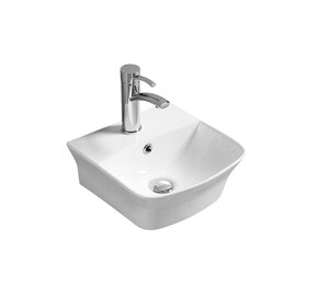 Изображение товара Раковина SantiLine накладная 45х40 см белая с переливом