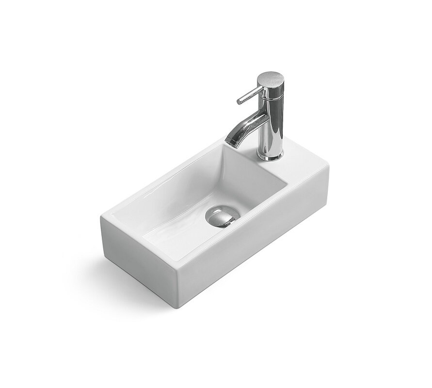 Изображение товара Раковина SantiLine SL-2009L накладная белая 40,5×20,5 см Изображение товара Раковина SantiLine SL-2009L накладная белая 40,5×20,5 см