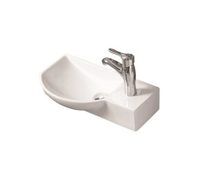 Изображение товара Раковина SantiLine SL-2012L накладная белая прямоугольная 45x24 см