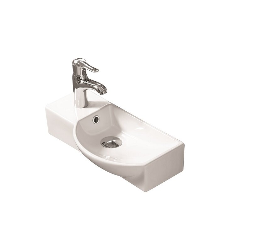 Изображение товара Раковина SantiLine SL-2012R накладная для ванной белая 45х24 см