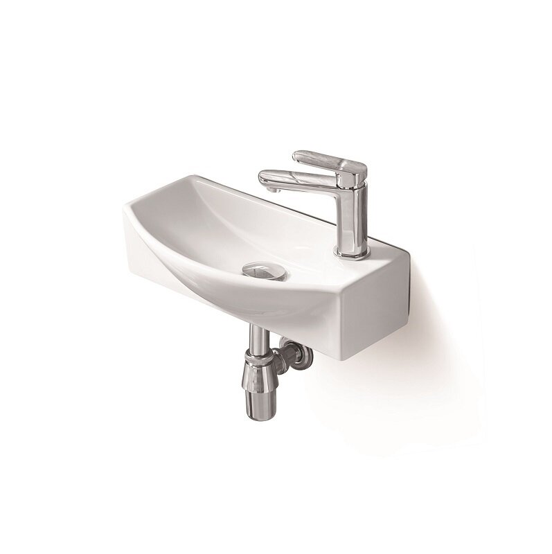 Изображение товара Раковина SantiLine SL-2013L, накладная, белая, 45,5x22 см, стильная и практичная