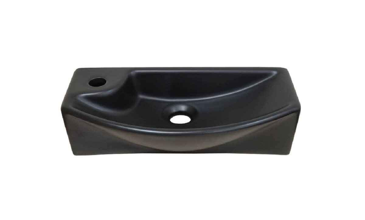 Изображение товара Раковина SantiLine накладная 45,5 х 22 см черный матовый SL-2013RMB