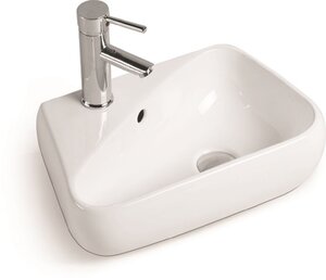 Изображение товара Раковина SantiLine накладная 45 х 27,5 см цвет белый SL-2017R