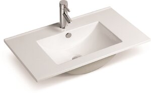 Изображение товара Раковина SantiLine SL-2102 60,5x46,3 см белая врезная для ванной