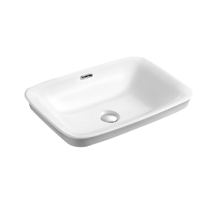 Изображение товара Раковина SantiLine SL-2105 врезная 58х40 см белая для ванной комнаты