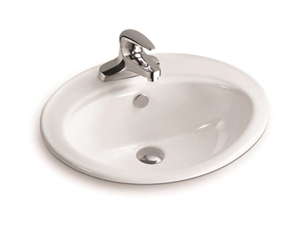 Изображение товара Раковина SantiLine SL-2107 56x48.5 см белая угловая для ванной комнаты