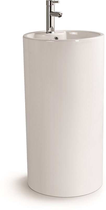 Изображение товара Напольная раковина SantiLine SL-4003 из фаянса с переливом и одним отверстием для современного инте