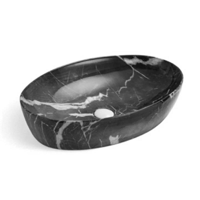 Изображение товара Раковина SantiLine, накладная, 61 х 41 см, донный клапан в комплекте, цвет под мрамор, SL-7030