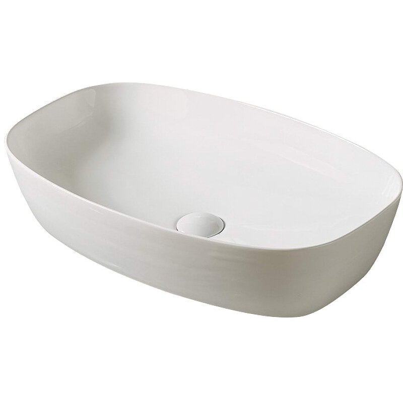 Изображение товара Раковина SantiLine накладная 61x38,5 см белая глянцевая фаянс