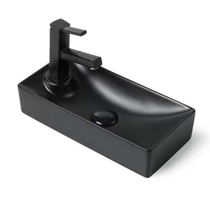 Изображение товара Раковина SantiLine SL-2009RMB накладная черный матовый 40,5x20,5 см